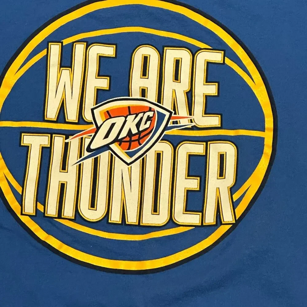 NBA OKC Thunder Blue Adult Medium Short Sleeve T Shirt “We Are Thunder”